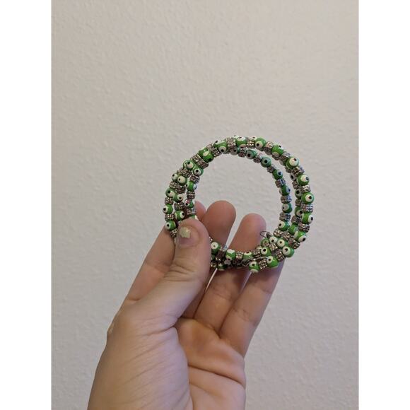 beaded Eye bracelet set of 3 - Picture 4 of 6